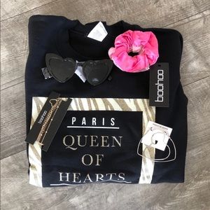 Boohoo sweaters with accessories